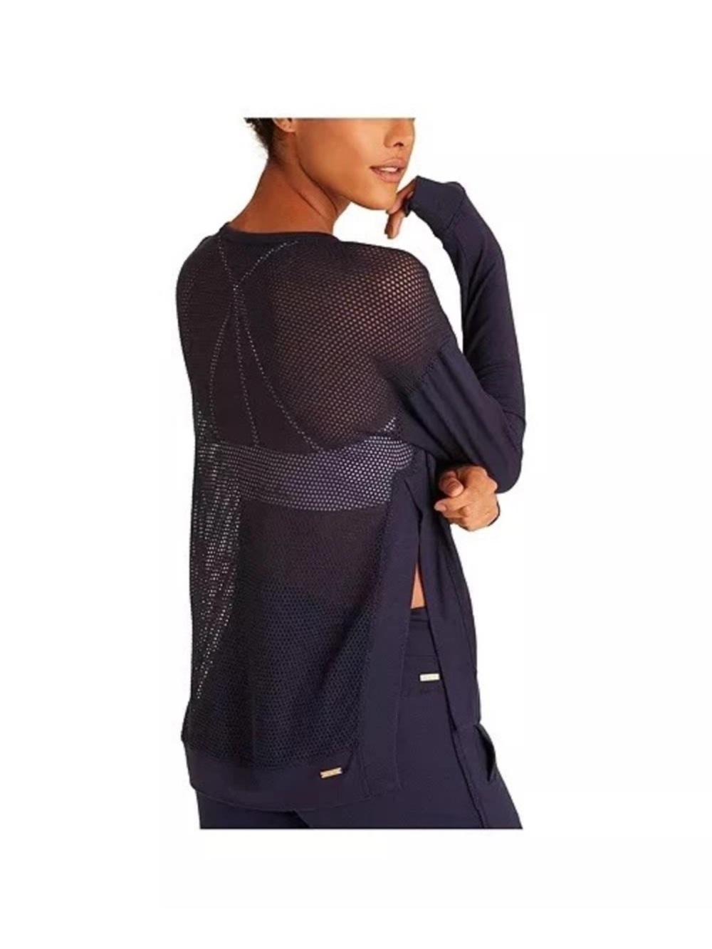 Alala Navy Mesh-Back Athletic Top